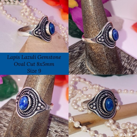 💙 Lovely 💙 Lapis Lazuli Gemstone Handmade Ring - Picture 4 of 6